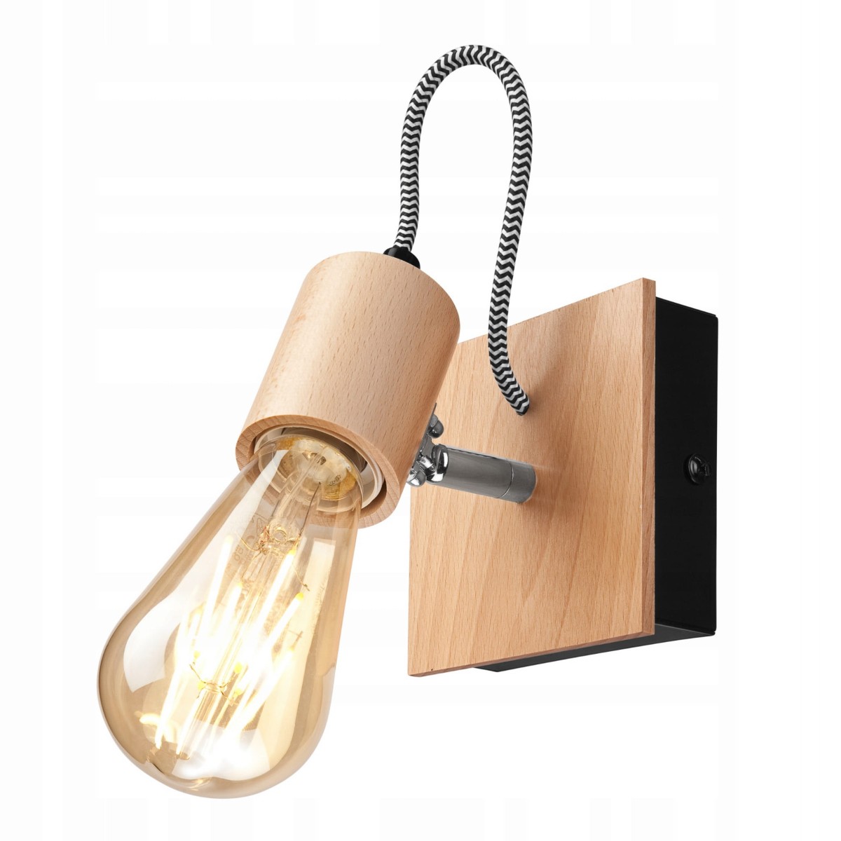 KINKIET Drewniany LAMPA Ścienna Ścienny nad lustro