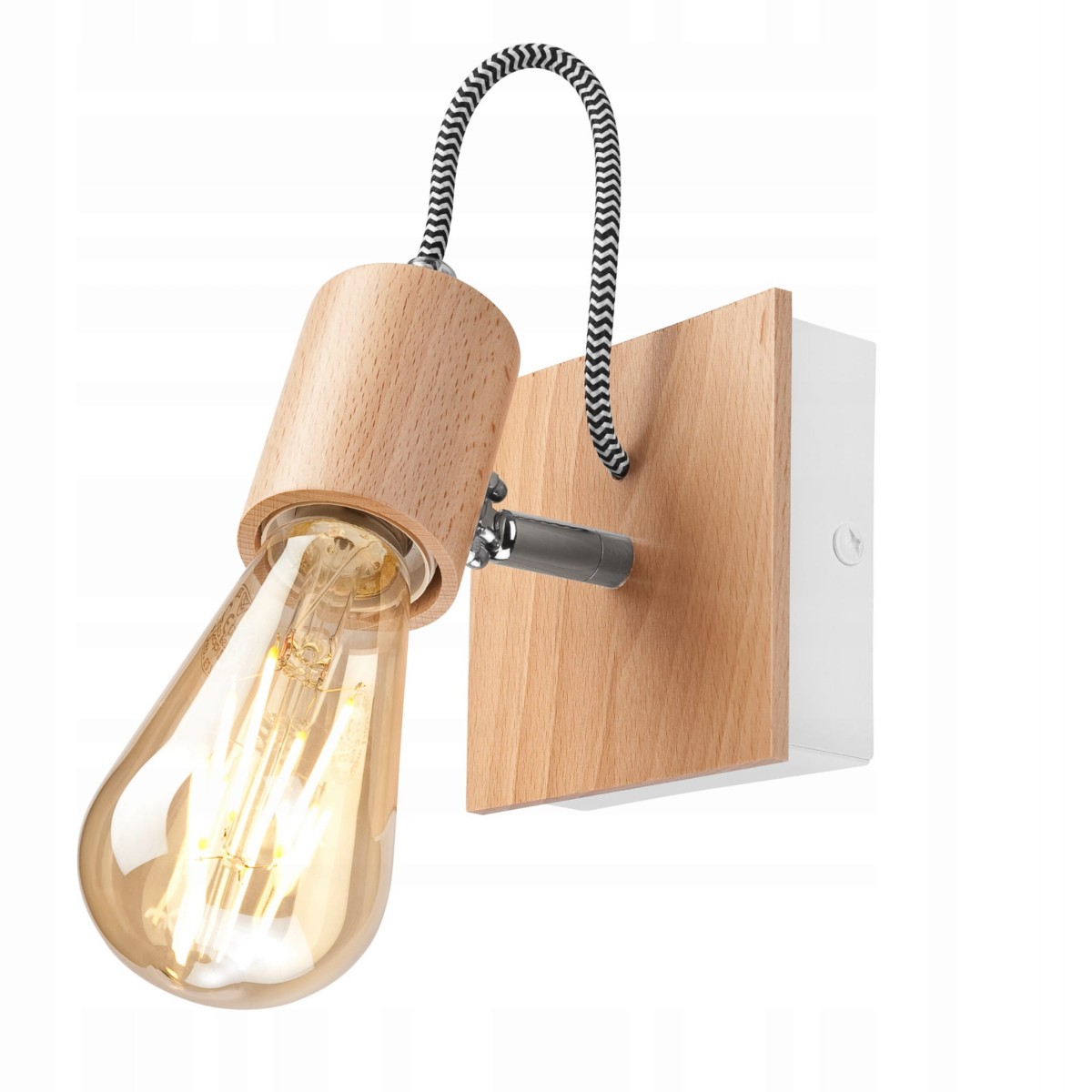 KINKIET Drewniany LAMPA Ścienna Ścienny nad lustro