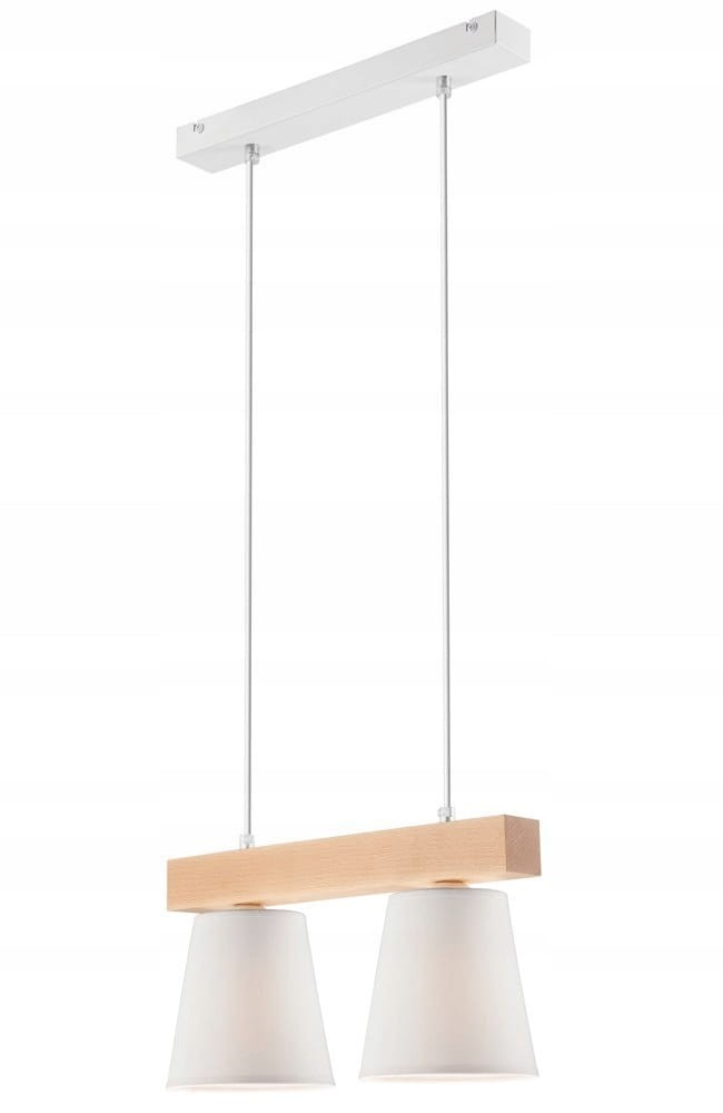 Lampa WISZĄCA SUFITOWA LUX Żyrandol DREWNIANA E27