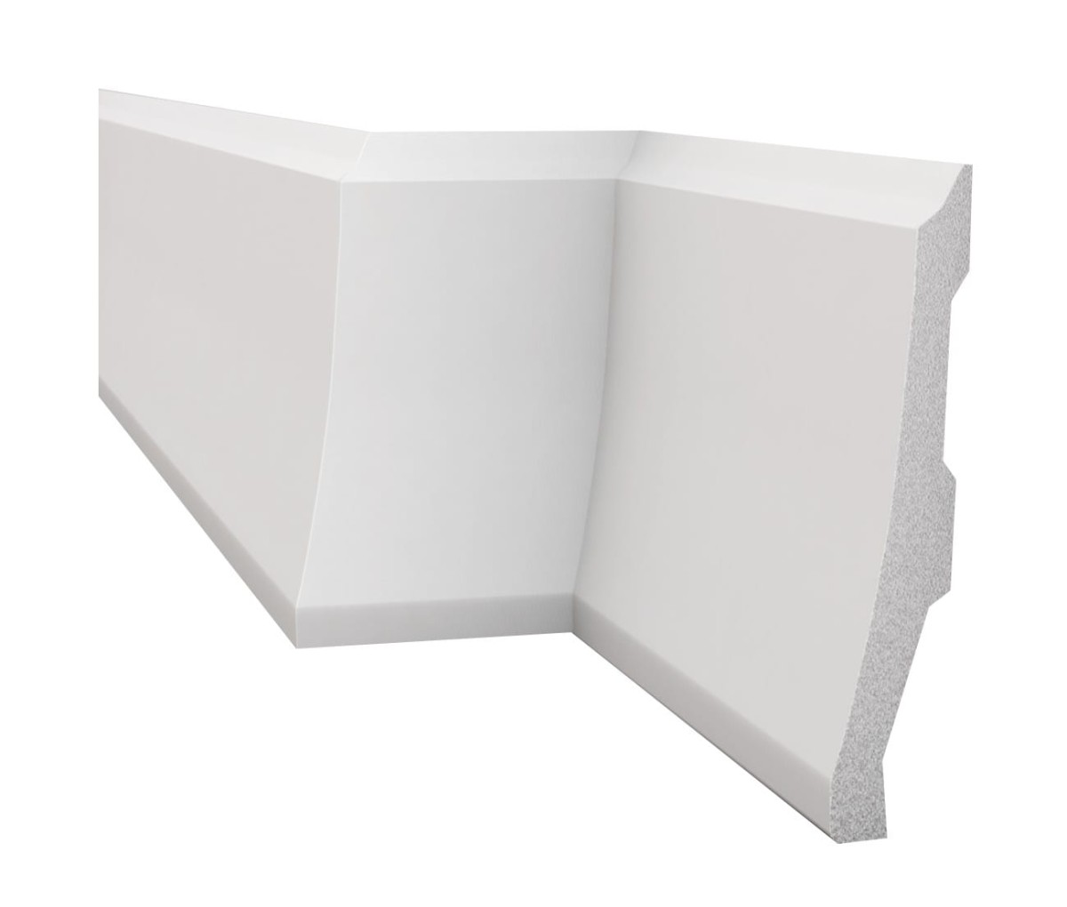 Listwa przypodłogowa cokół faseta 200 cm LP8 - Wysokość: 120 mm Szerokość: 26 mm 