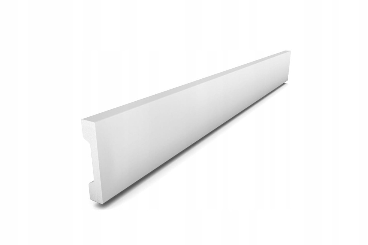 Listwa przypodłogowa cokół faseta 200 cm LP2 - Wysokość: 58 mm Szerokość: 12 mm 