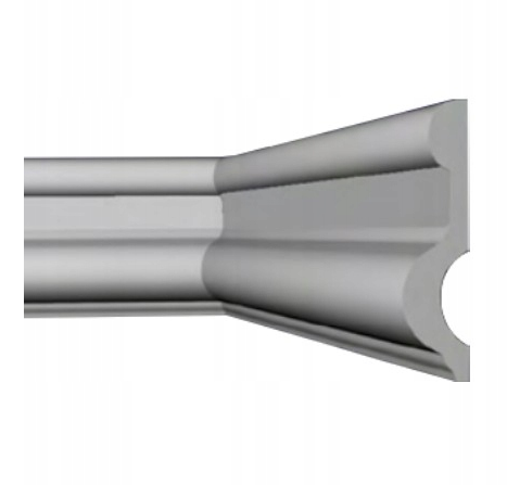 Listwa przysufitowa faseta polistyren 2mb N75 - Wysokość: 70 mm Szerokość: 20 mm  