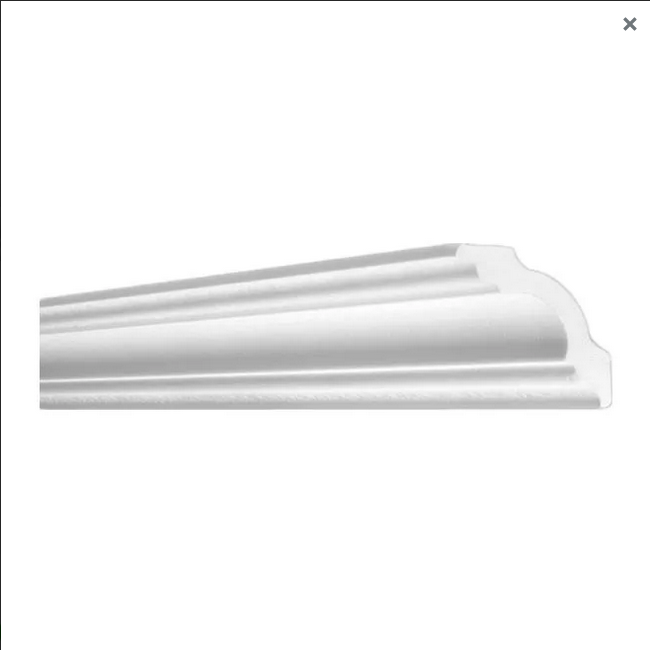 Listwa przysufitowa faseta polistyren 2mb A80 - Wysokość: 80 mm Szerokość: 80 mm