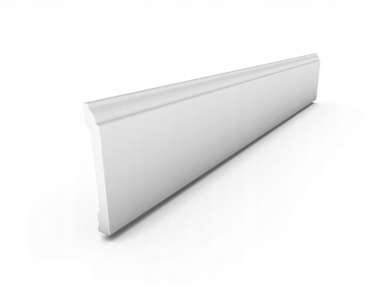 Listwa przypodłogowa cokół faseta 200 cm LP11 - Wysokość: 80 mm Szerokość: 11  mm 