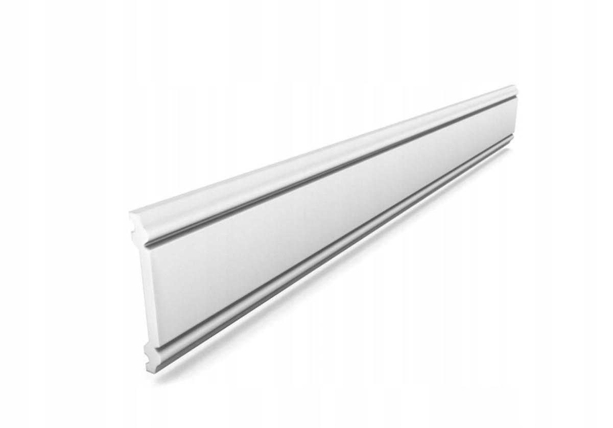Listwa przypodłogowa cokół faseta 200 cm LP13 - Wysokość: 60 mm Szerokość: 8  mm  