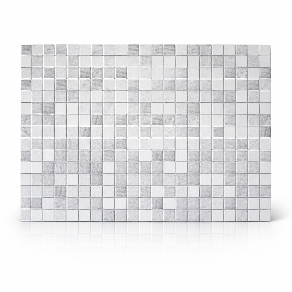 Mozaika ŚCIENNA Mozaiki Panel PCV Dekoracyjne Ozdobne Szary Kamień 48x96 cm