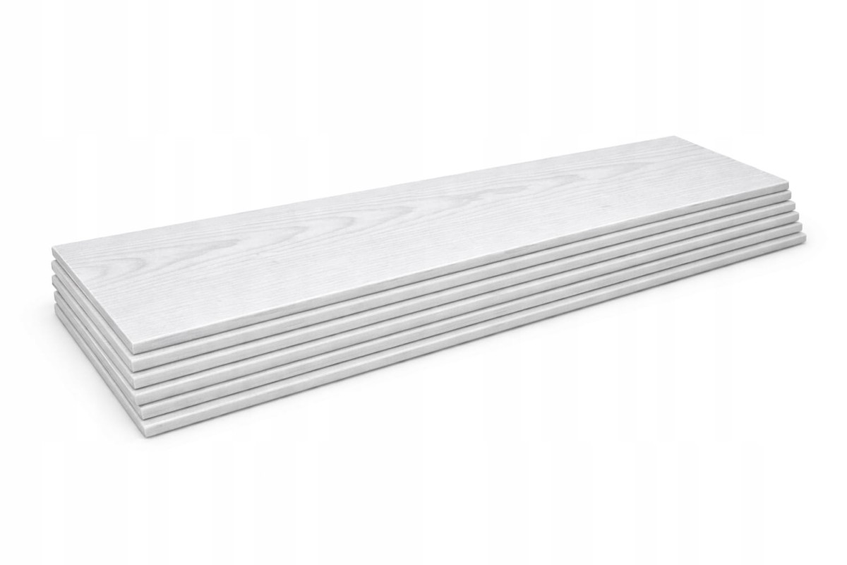 KASETONY Ścienne PANELE sufitowe Biała Deska Dekoracyjna 100x16.7 cm 12szt