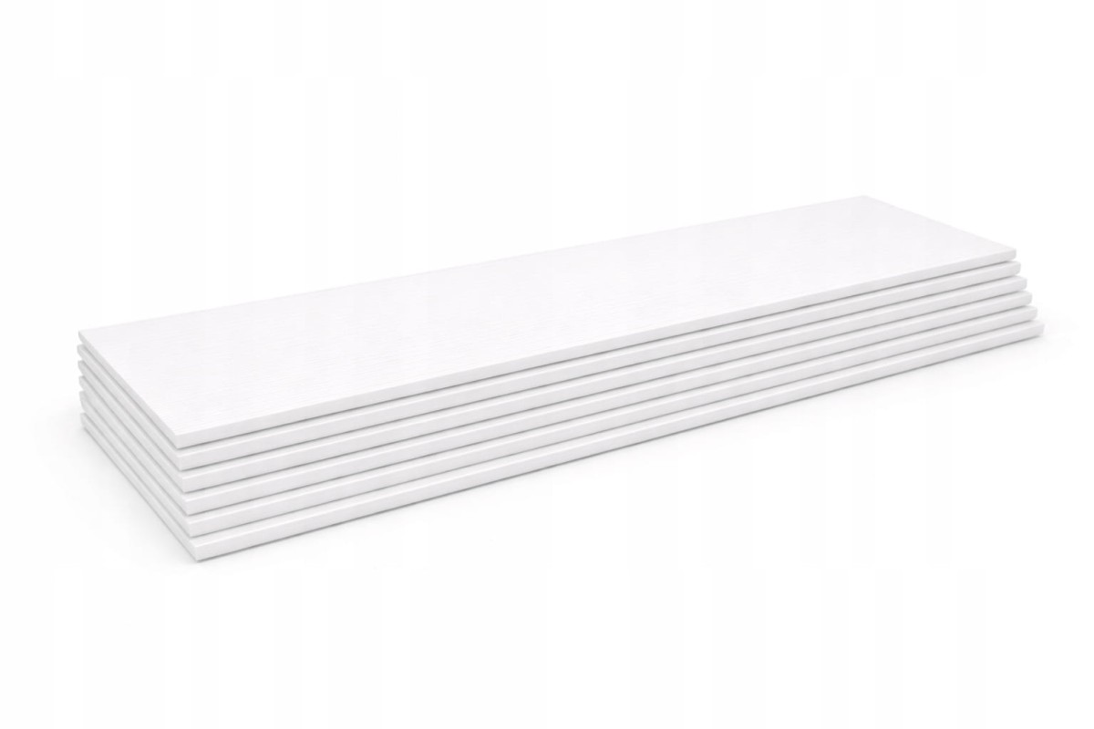 KASETONY Ścienne PANELE sufitowe Biała Deska Polistyren 100x16.7 cm 12 szt