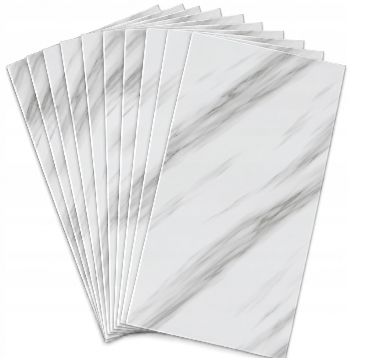 PANEL Panele Ścienne ŚCIENNY PCV SAMOPRZYLEPNY Dekoracyjny Szaro Biały 8szt