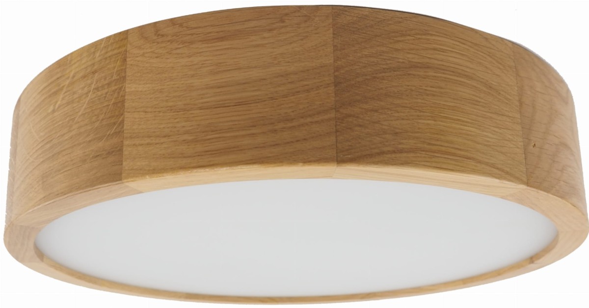 Plafon DREWNIANY Lampa Panel SUFITOWA led DĄB OSLO 37 cm 