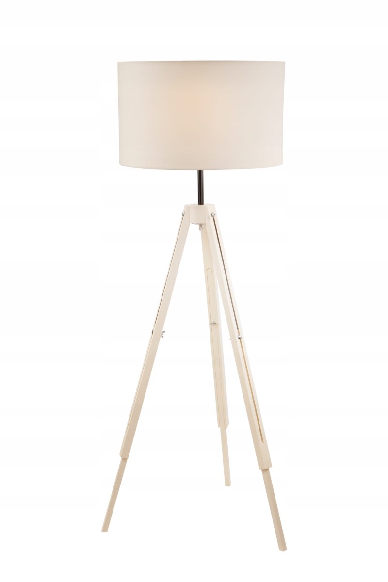 Lampa PODŁOGOWA Stojąca CLASSIC BIAŁA Drewno BUK