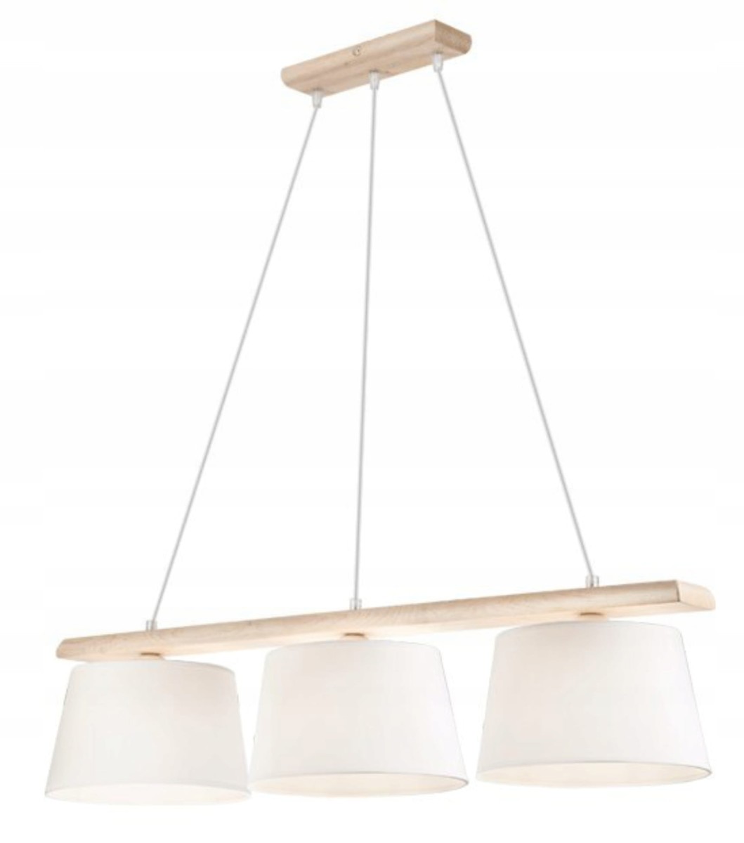 Lampa WISZĄCA SUFITOWA LUX Żyrandol DREWNIANA E27